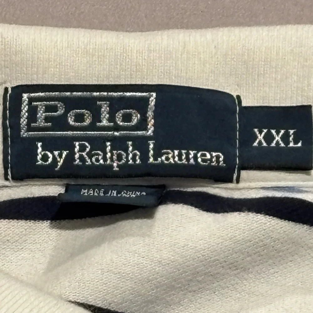 Polo Ralph Lauren Men's XXL Striped Polo Shirt Blue White Black Red Pony Logo